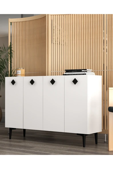 cantek dizayn MORECT (KM120) KONSOL BEYAZ-BEYAZ-SİYAH - Resim 2