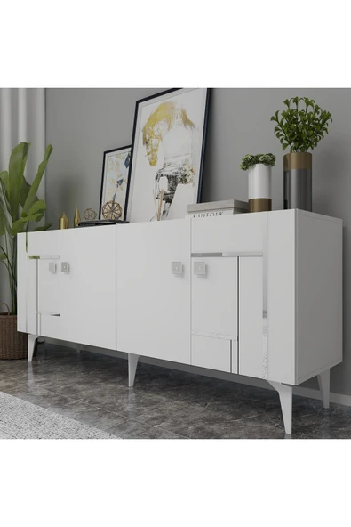 cantek dizayn MADDERA KONSOL BEYAZ-GÜMÜŞ - 2