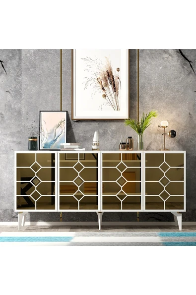 cantek dizayn ADEN KONSOL BEYAZ-ALTIN ürün görseli