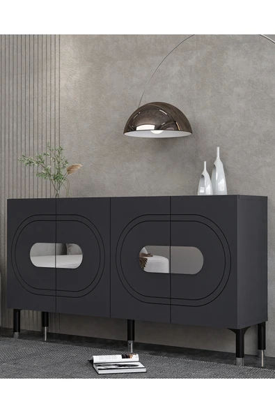 cantek dizayn DEMETCT (KB150) KONSOL ANTRASİT-GÜMÜŞ - Resim 2