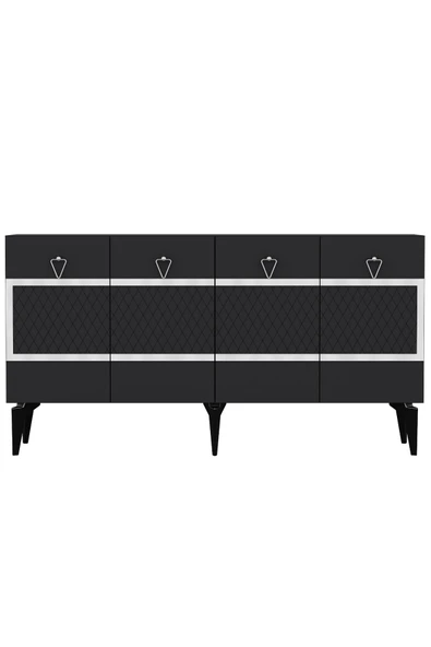 cantek dizayn İPEKCT 150 CM KONSOL ANTRASİT-GÜMÜŞ - Resim 4