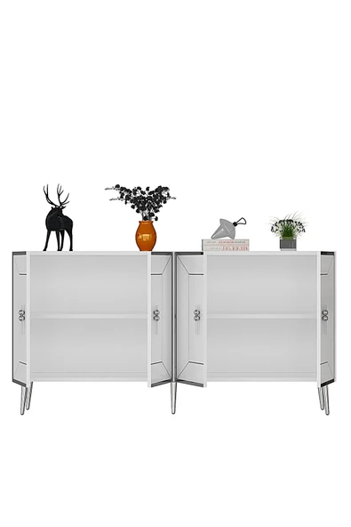 cantek dizayn ARNOCT (KB150) KONSOL BEYAZ-GÜMÜŞ - 5