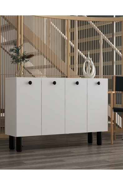 cantek dizayn İLAYCT (KM120) BOHEM KONSOL BEYAZ BEYAZ SİYAH - 2