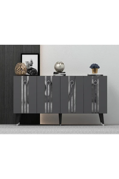 cantek dizayn 150 Cm Işıl Konsol Antrasit-gümüş ürün görseli