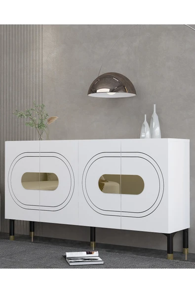 cantek dizayn DEMETCT (KB150) KONSOL BEYAZ-ALTIN - 3