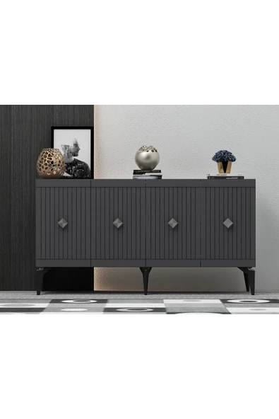 cantek dizayn 150 cm Midas  Konsol Antrasit Gümüş ürün görseli