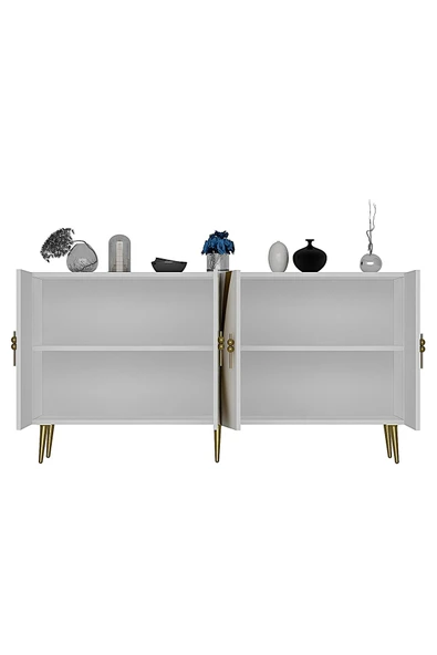 cantek dizayn HOOKCT (KB150) KONSOL BEYAZ-ALTIN - Resim 6