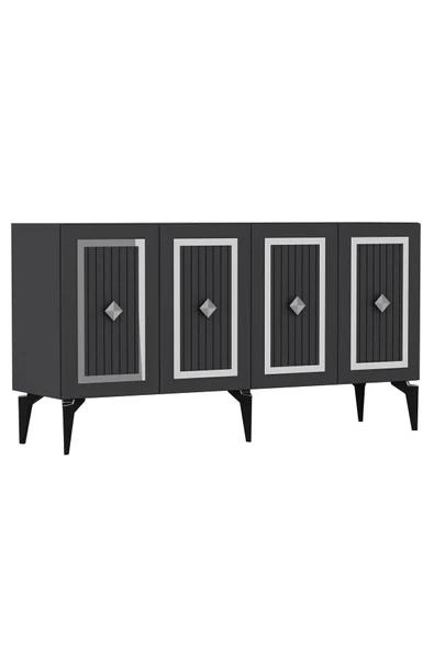 cantek dizayn 150 Cm Nora Konsol Antrasit-gümüş - Resim 6