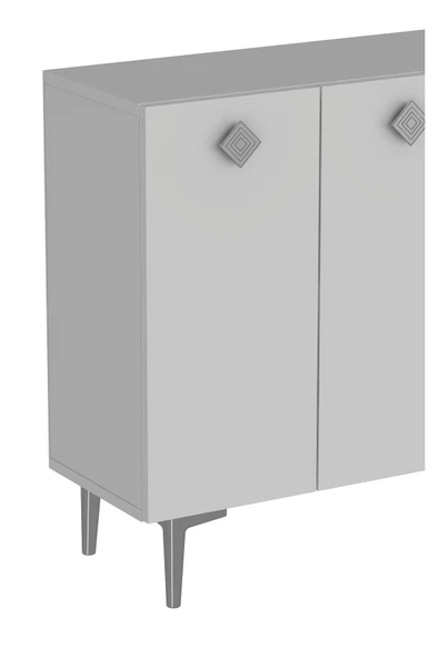 cantek dizayn MORECT (KM120) KONSOL BEYAZ-BEYAZ-GÜMÜŞ - Resim 5