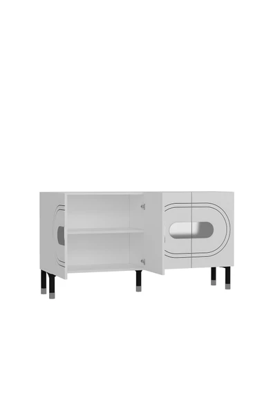 cantek dizayn DEMETCT (KB150) KONSOL BEYAZ-GÜMÜŞ - Resim 6