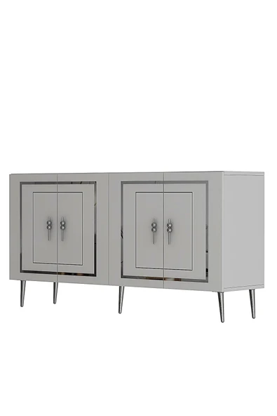 cantek dizayn PIEROCT (KB150)  KONSOL BEYAZ-GÜMÜŞ - Resim 4