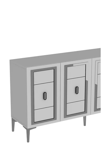 cantek dizayn ORİONCT (KB150) KONSOL BEYAZ-GÜMÜŞ - Resim 5