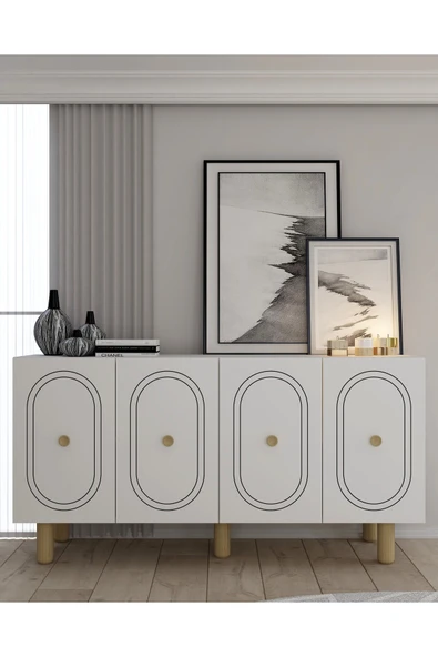 cantek dizayn POLENCT (KB150) BOHEM KONSOL BEYAZ-BEYAZ ürün görseli