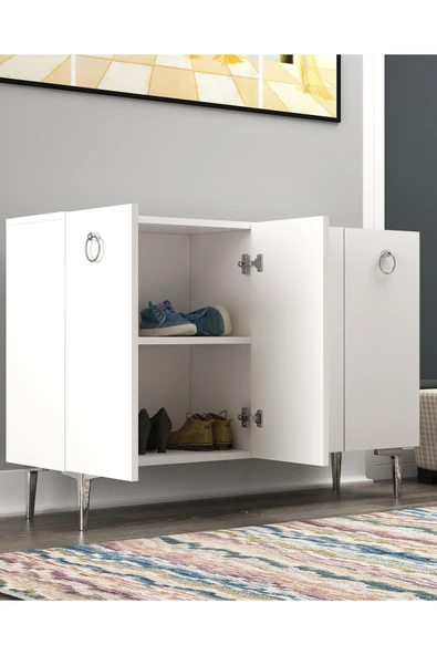 cantek dizayn EFESCT AYAKKABILIK BEYAZ-BEYAZ-GÜMÜŞ