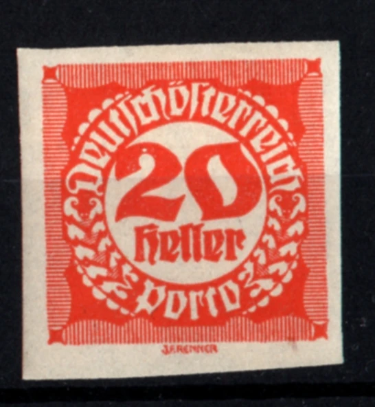 EABİ-Avusturya 1920 Dantelsiz Taxe Pulları 20 H (ws1352) ürün görseli