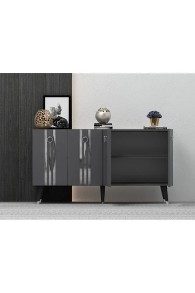 cantek dizayn 150 Cm Işıl Konsol Antrasit-gümüş - Resim 3