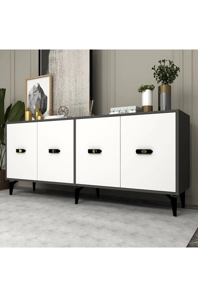 cantek dizayn Flyy 180 Cm Konsol (KX180) Antrasit-beyaz - 2