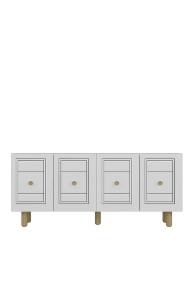 cantek dizayn DARİOCT (KB150) BOHEM KONSOL BEYAZ-BEYAZ - Resim 3