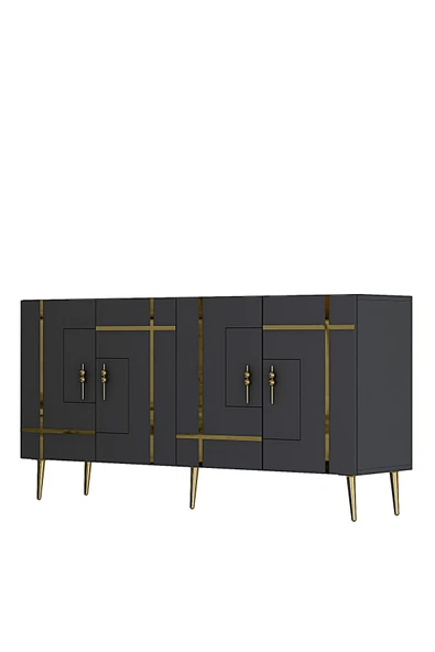 cantek dizayn LİNECT (KB150) KONSOL ANTRASİT-ALTIN - Resim 4