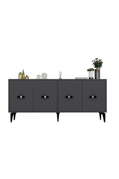 cantek dizayn Flyy 180 Cm Konsol (KX180) Antrasit-antrasit - Resim 3