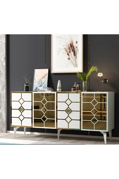 cantek dizayn IRMAK KONSOL BEYAZ-ALTIN - 2