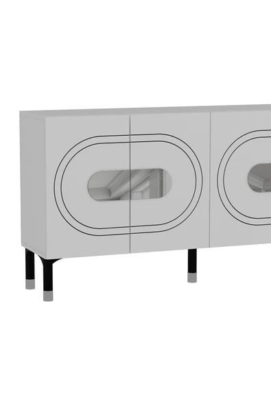 cantek dizayn DEMETCT (KB150) KONSOL BEYAZ-GÜMÜŞ - Resim 5