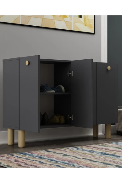 cantek dizayn İLAYCT BOHEM AYAKKABILIK ANTRASİT-ANTRASİT-SAFİR