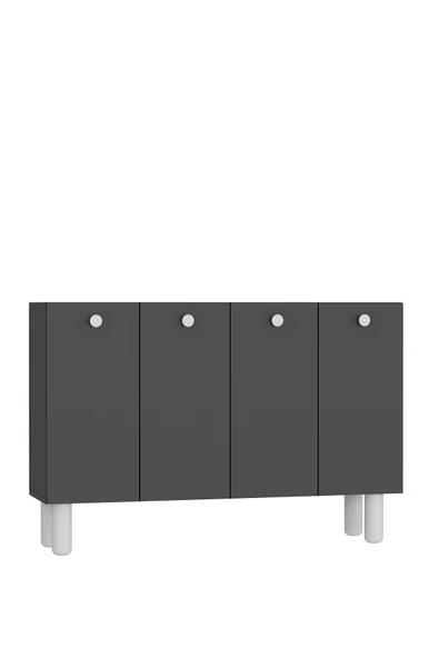 cantek dizayn İLAYCT BOHEM MUTFAK KİLER DOLABI ANTRASİT-ANTRASİT-BEYAZ - 3