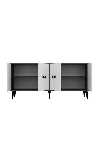 cantek dizayn Flyy 180 Cm Konsol (KX180) Antrasit-beyaz - 5