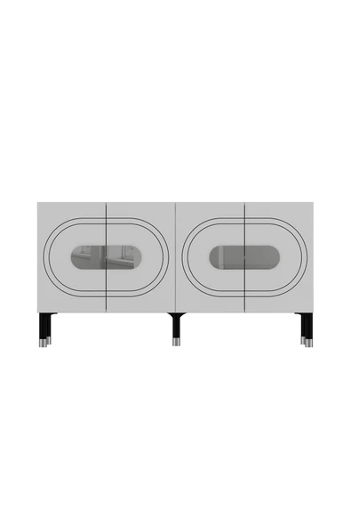 cantek dizayn DEMETCT (KB150) KONSOL BEYAZ-GÜMÜŞ - Resim 3