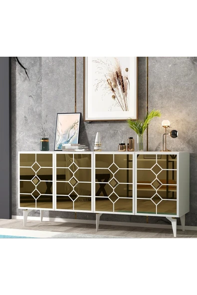 cantek dizayn ADEN KONSOL BEYAZ-ALTIN - Resim 2