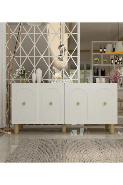 cantek dizayn Notrect (KB150) Bohem Konsol Safir Meşe Beyaz