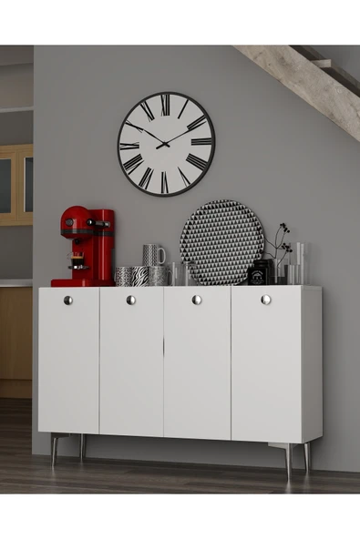 cantek dizayn BETTYCT KAHVE KÖŞESİ BEYAZ-BEYAZ-GÜMÜŞ