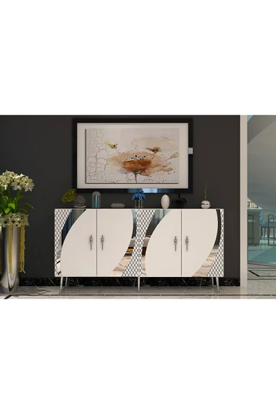 cantek dizayn HOOKCT (KB150) KONSOL BEYAZ-GÜMÜŞ