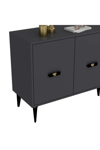 cantek dizayn Flyy 180 Cm Konsol (KX180) Antrasit-antrasit - Resim 7