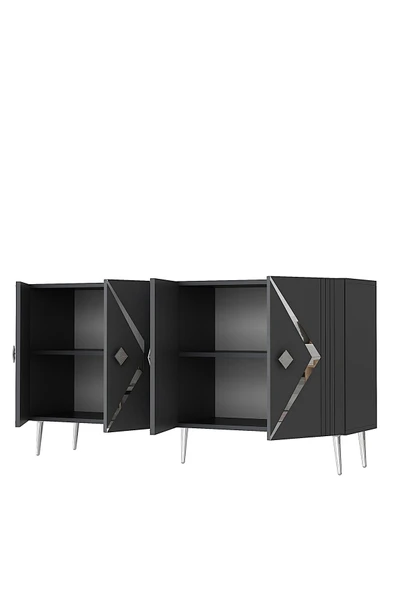 cantek dizayn Dominoct (KB150) Lazer Desenli Konsol Antrasit-gümüş - Resim 5