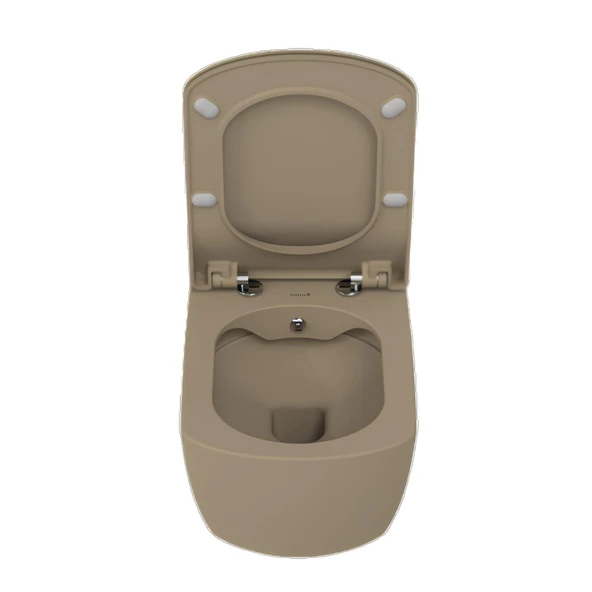 Creavit Elegant Mat Cappucino Kanalsız Asma Klozet EG321, Creavit Elegant Duroplast Yavaş Kapak - 3