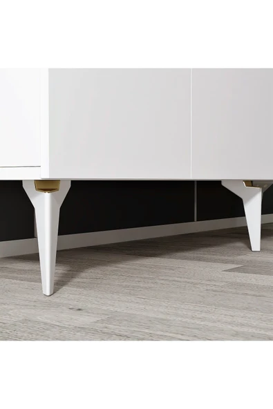 cantek dizayn ALLVİN LAZER DESENLİ KONSOL BEYAZ - Resim 6