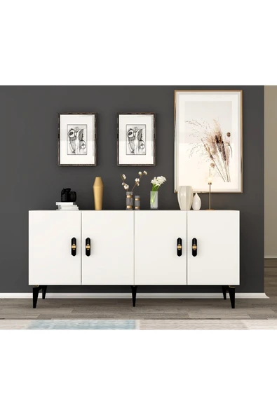 cantek dizayn PLUSS 4 KAPAKLI KONSOL BEYAZ - Resim 4
