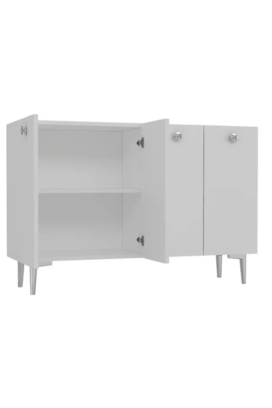 cantek dizayn BETTYCT AYAKKABILIK BEYAZ-BEYAZ-GÜMÜŞ - 5