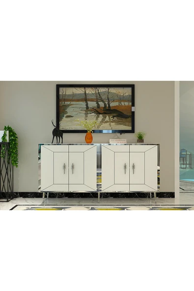 cantek dizayn ARNOCT (KB150) KONSOL BEYAZ-GÜMÜŞ