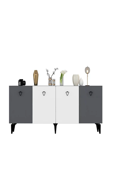 cantek dizayn MİAM KONSOL ANTRASİT-BEYAZ - Resim 5