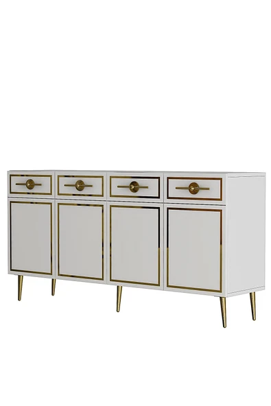 cantek dizayn BELLYCT (KB150)  KONSOL BEYAZ-ALTIN - Resim 4