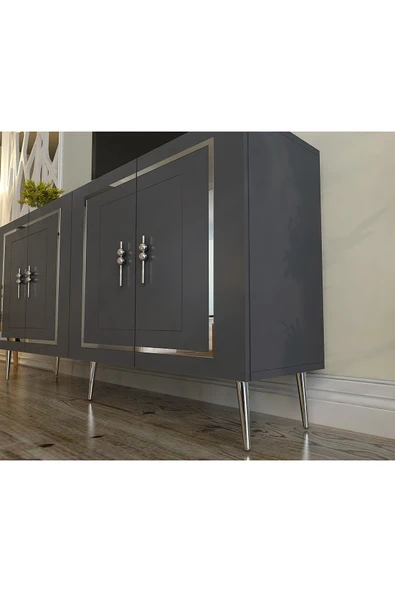 cantek dizayn PIEROCT (KB150)  KONSOL ANTRASİT-GÜMÜŞ - Resim 3