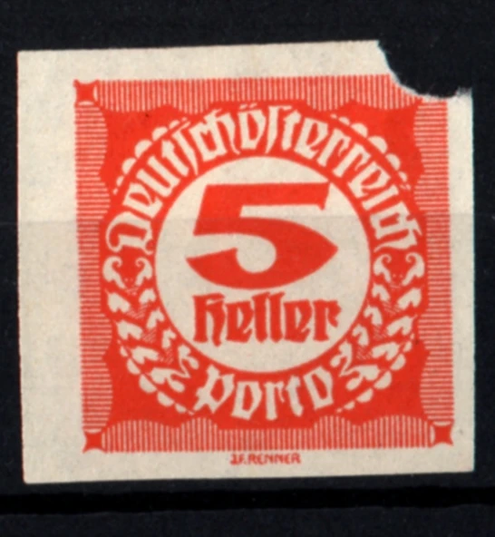 EABİ-Avusturya 1920 Dantelsiz Taxe Pulları 5 H (ws1349)