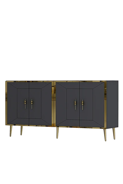 cantek dizayn ARNOCT (KB150) KONSOL ANTRASİT-ALTIN - Resim 4