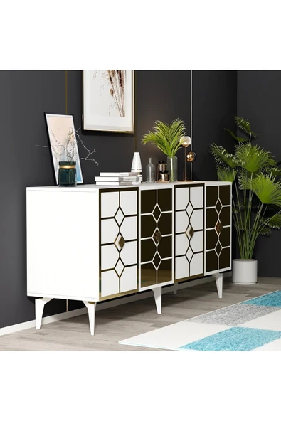 cantek dizayn IRMAK KONSOL BEYAZ-ALTIN - 3