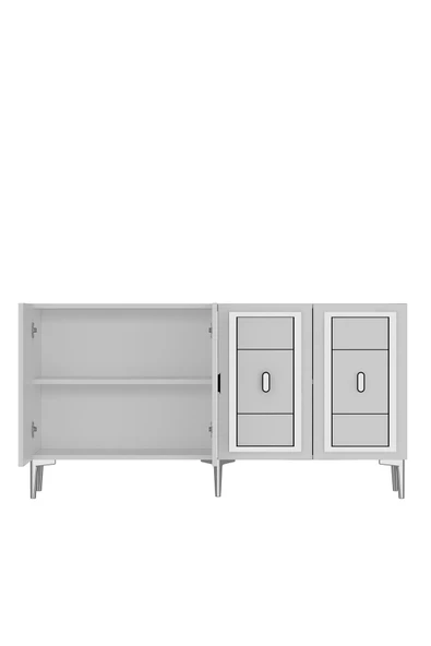 cantek dizayn ORİONCT (KB150) KONSOL BEYAZ-GÜMÜŞ - Resim 6