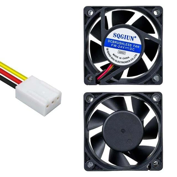 PowerMaster IC-216A Fırçasız DC Fan 60X60X25mm 24 Volt 3 Pin - 1
