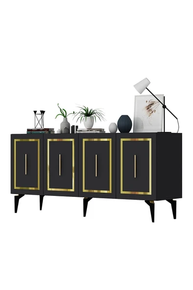 cantek dizayn VANESSA KONSOL ANTRASİT-ALTIN - Resim 4